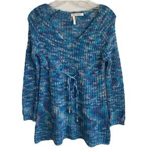 Miss Morena Tie Waist Wimsical Fairycore Boho Sequins Y2K Sweater Size Small